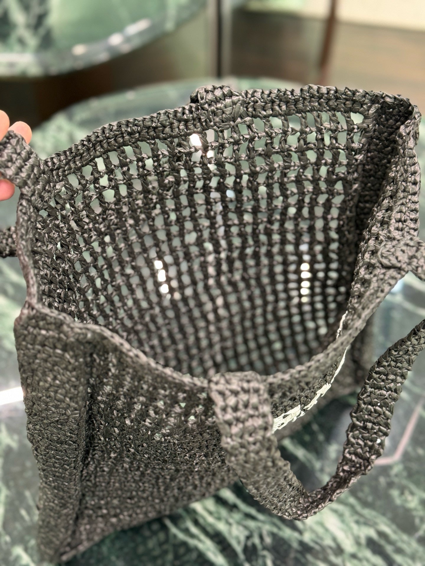 Prada Raffia Tote Bag