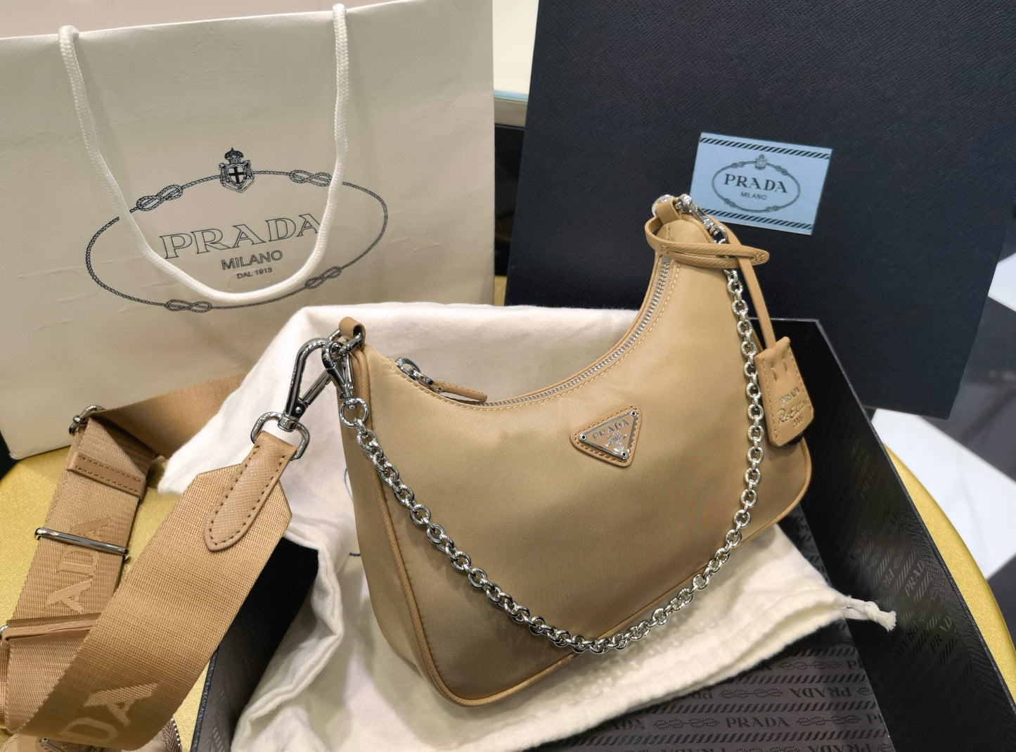 PD Re-Nylon Saffiano Bag