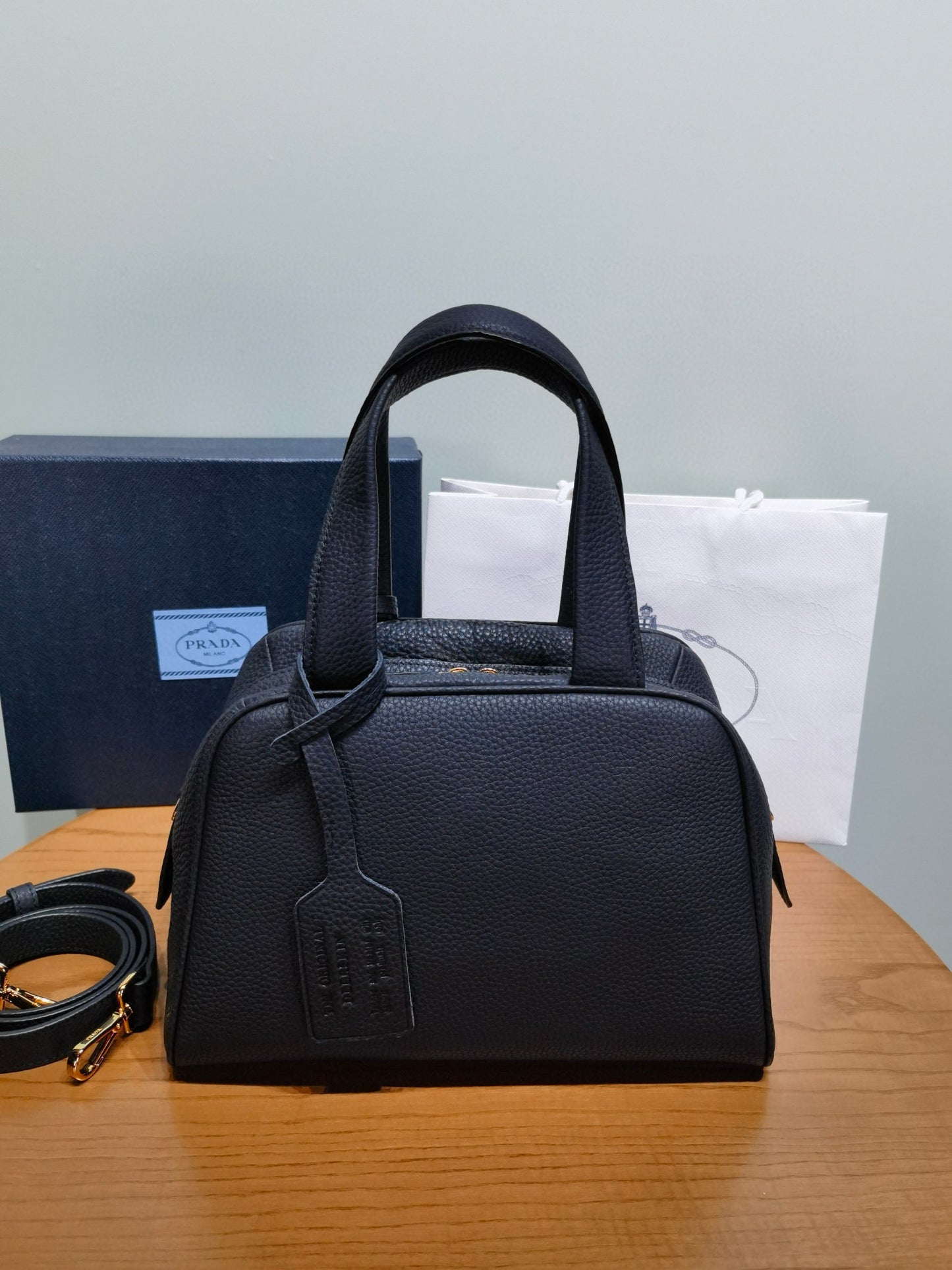 PD Leather Satchel Bag 28x20x13cm