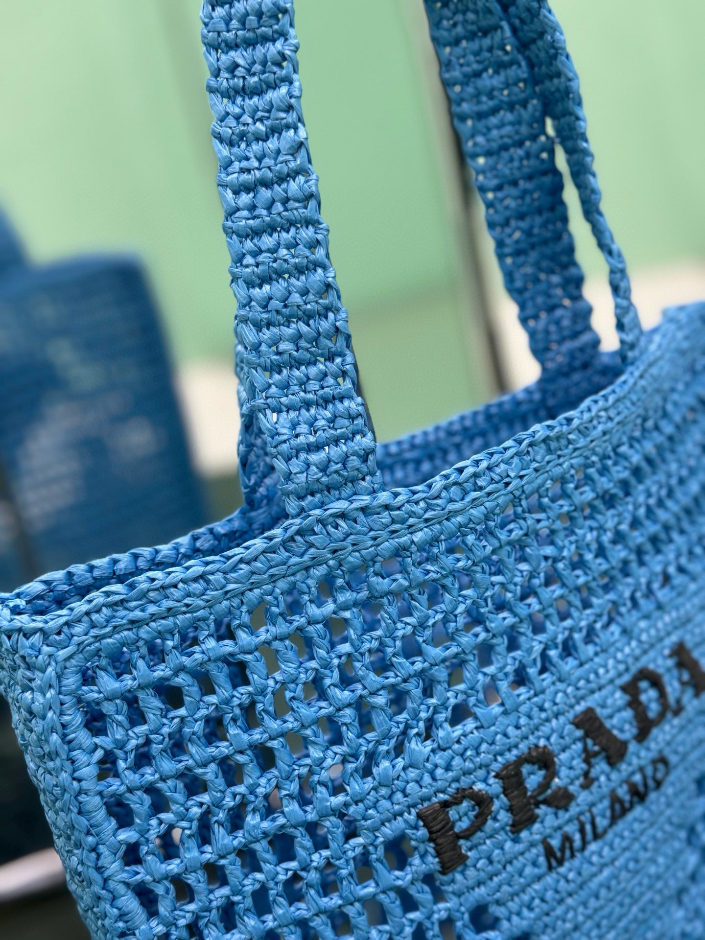 Prada Raffia Tote Bag