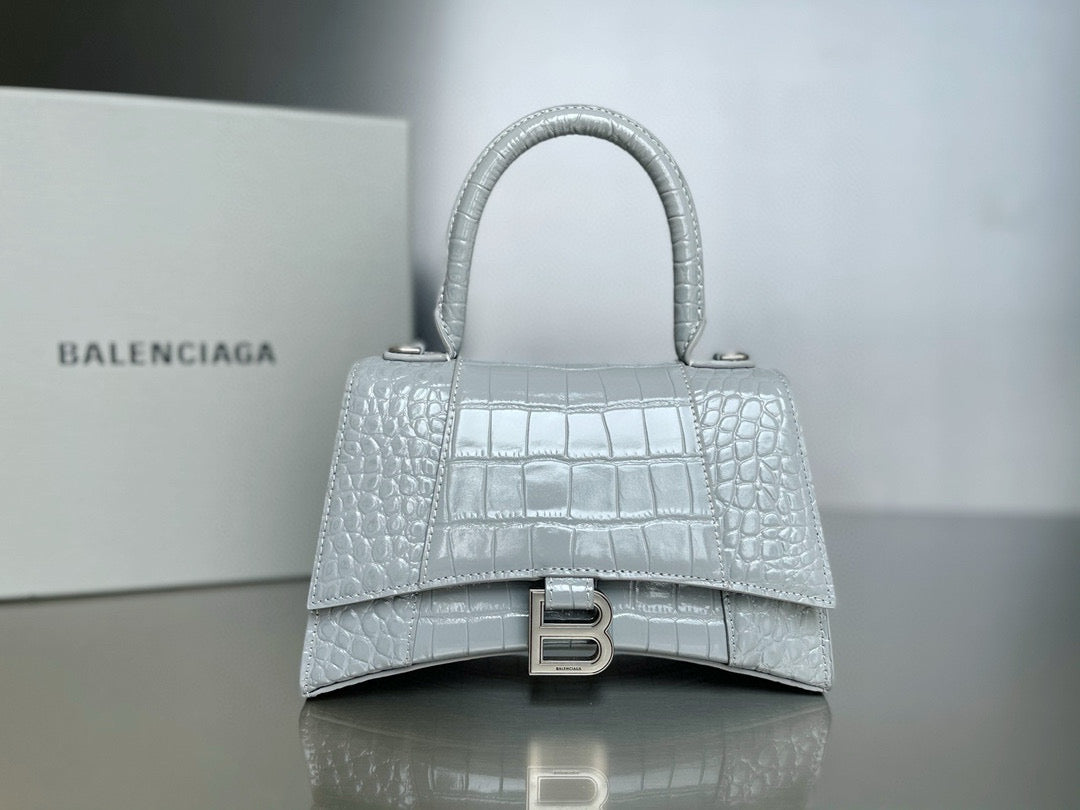 BLCG Hourglass Crocodile Top-handle Handbag (23x10x24cm)