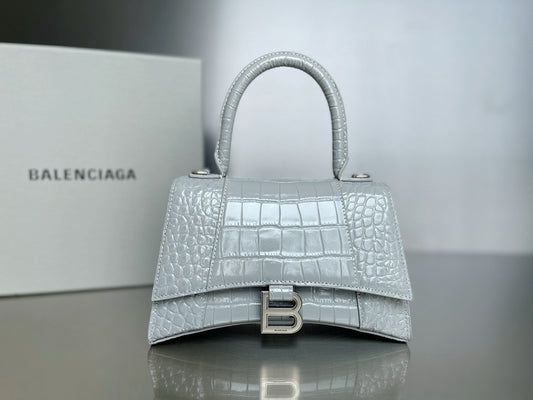 BLCG Hourglass Crocodile Top-handle Handbag (23x10x24cm)