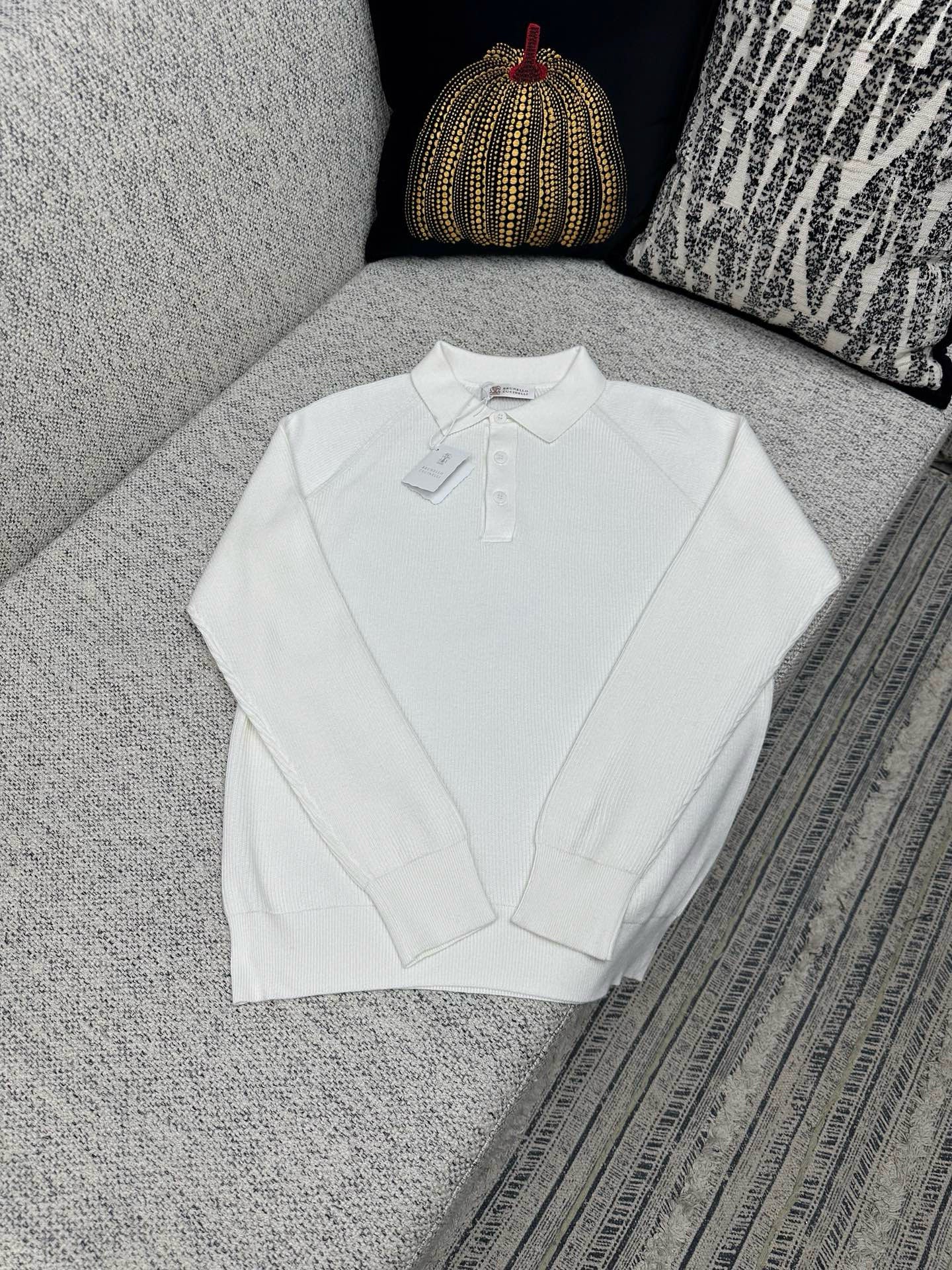 Brunello Cucinelli Long Sleeve Polo