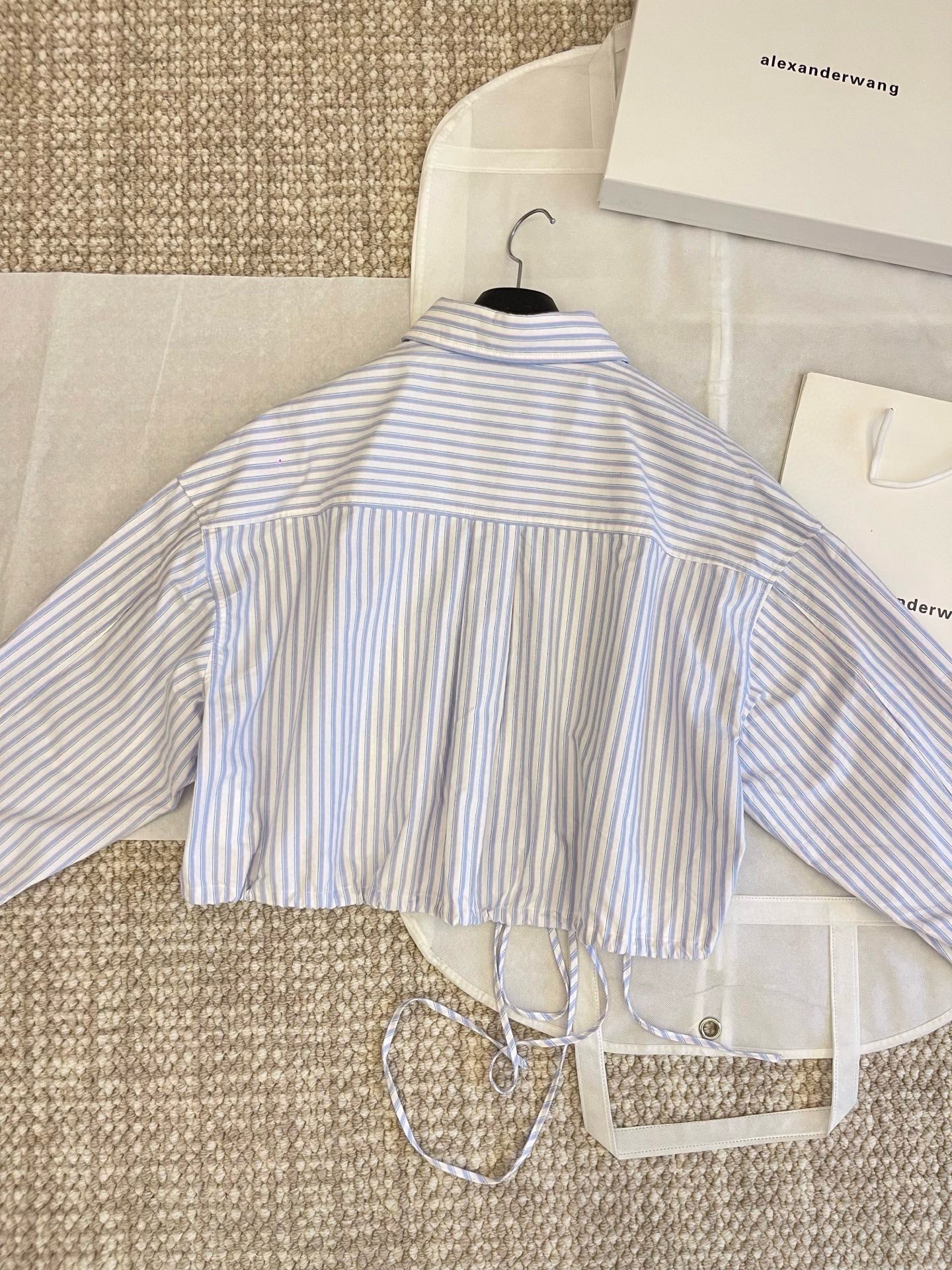 Alexander Wang Striped Cropped Shirt