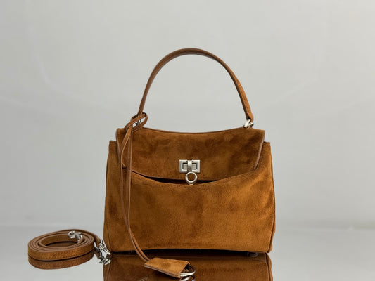 BLCG Rodeo Medium Suede Handbag(22x10x8cm)