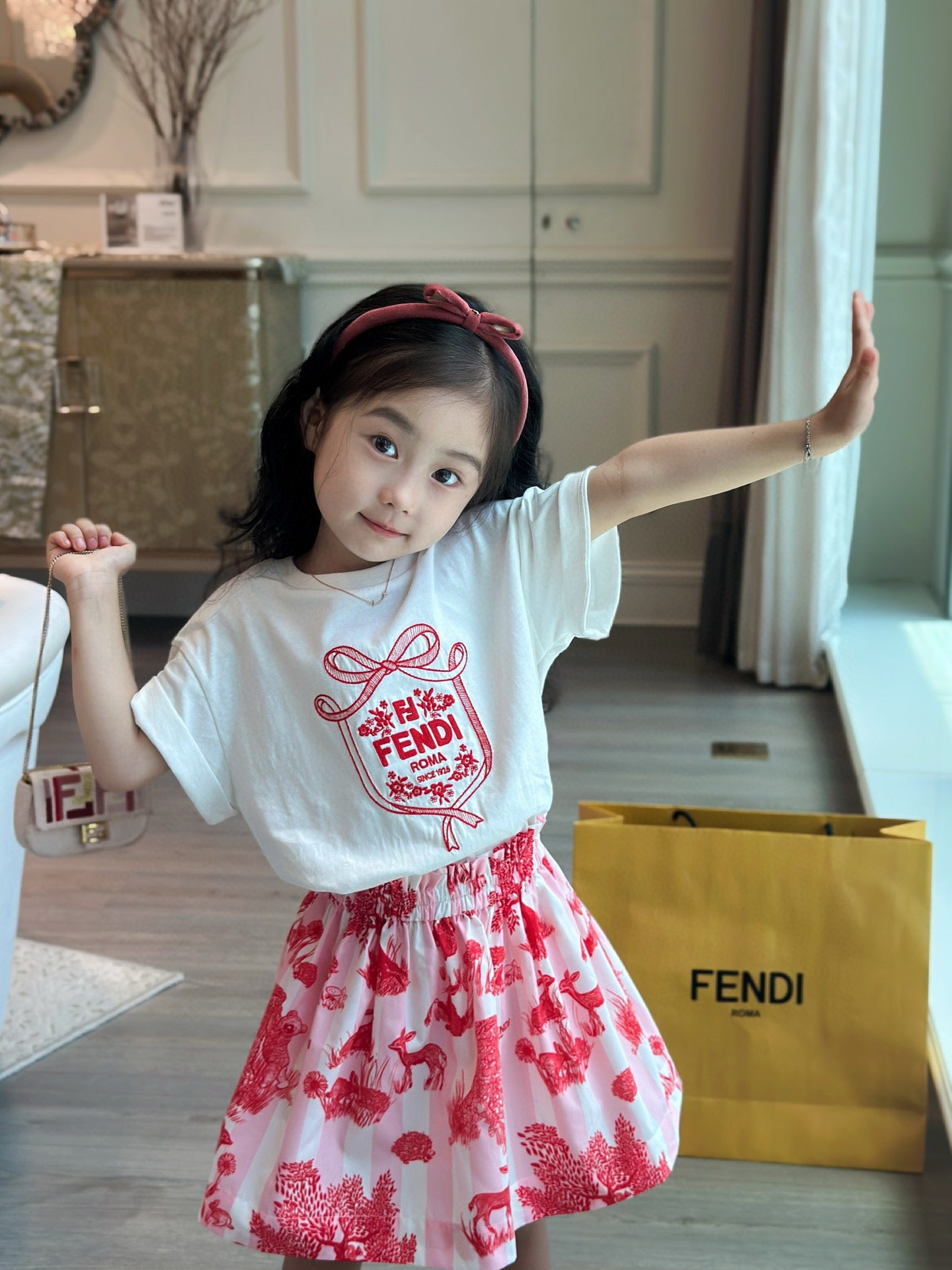Fendi T-Shirt/Skirt Set