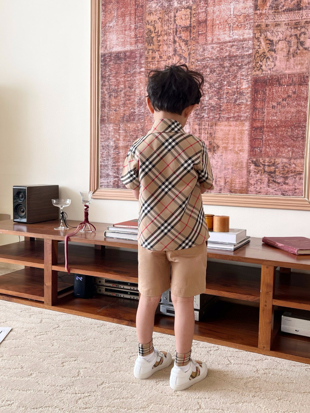 Burberry Shirt/Short Pant Set