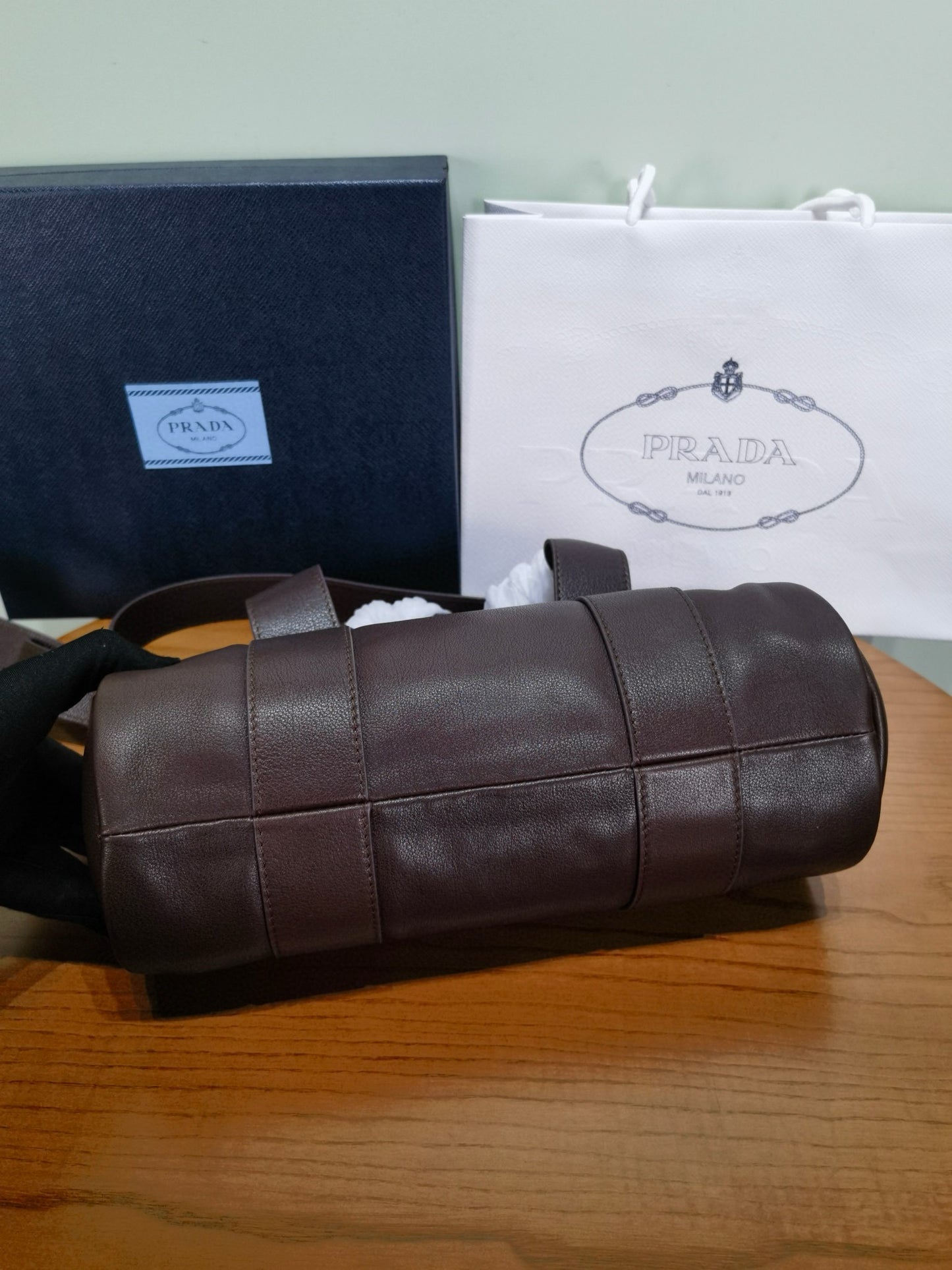 PD Buffalo Leather Cylinder Bag