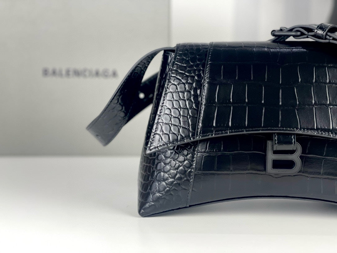 BLCG Downtown Crocodile Embossed Shoulder Bag
