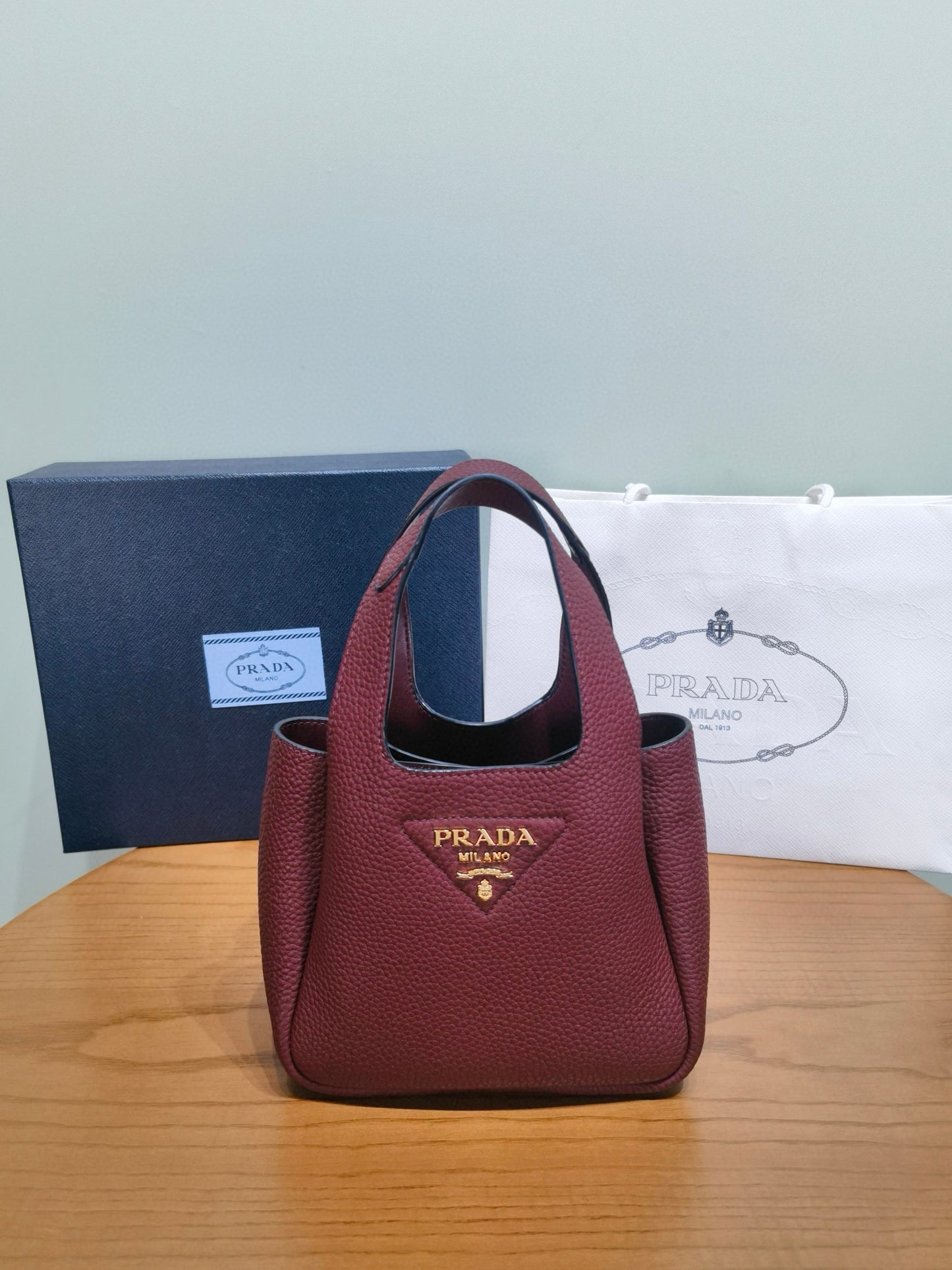Prada Tote Basket Bag 25x21.5x14cm