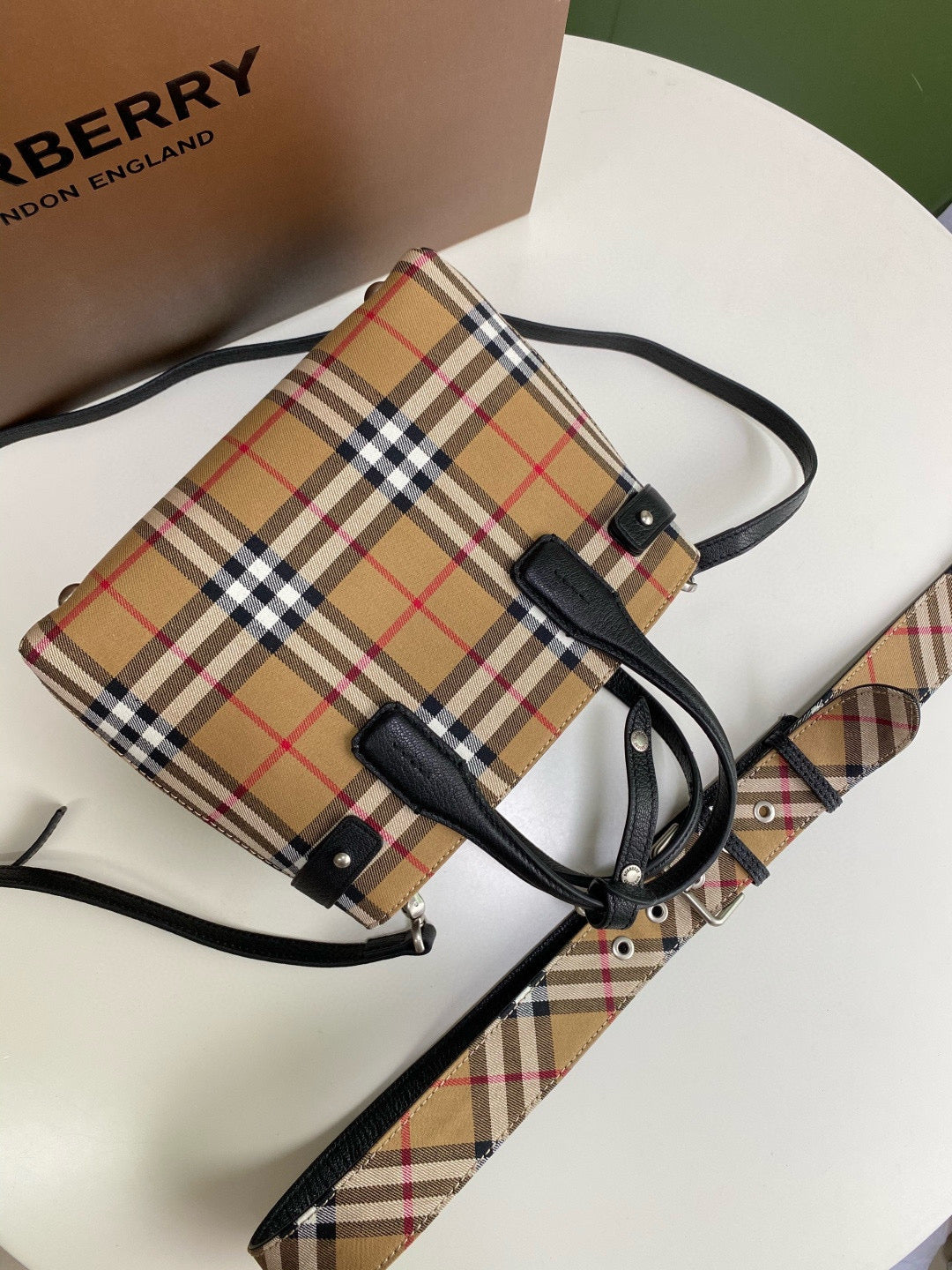 Burberry Banner Vintage Check Baby Tote Bag