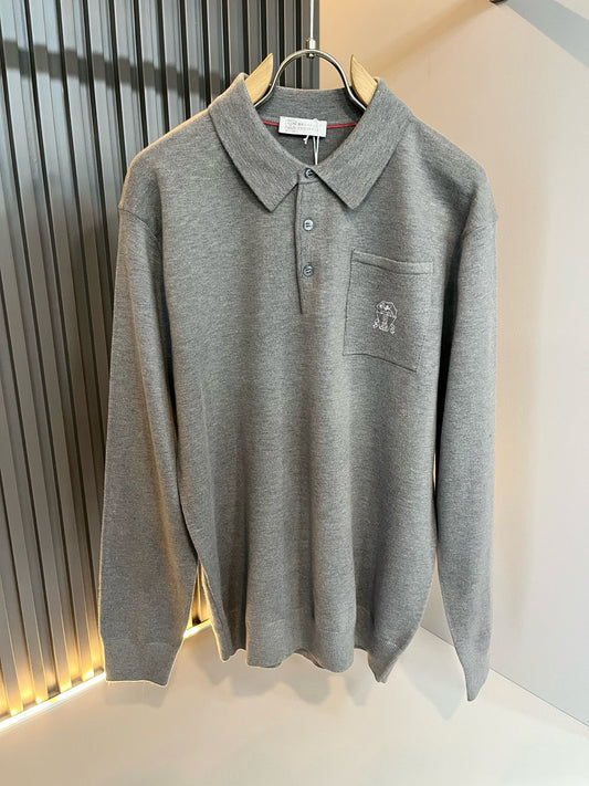 Brunello Cucinelli Long Sleeve Polo