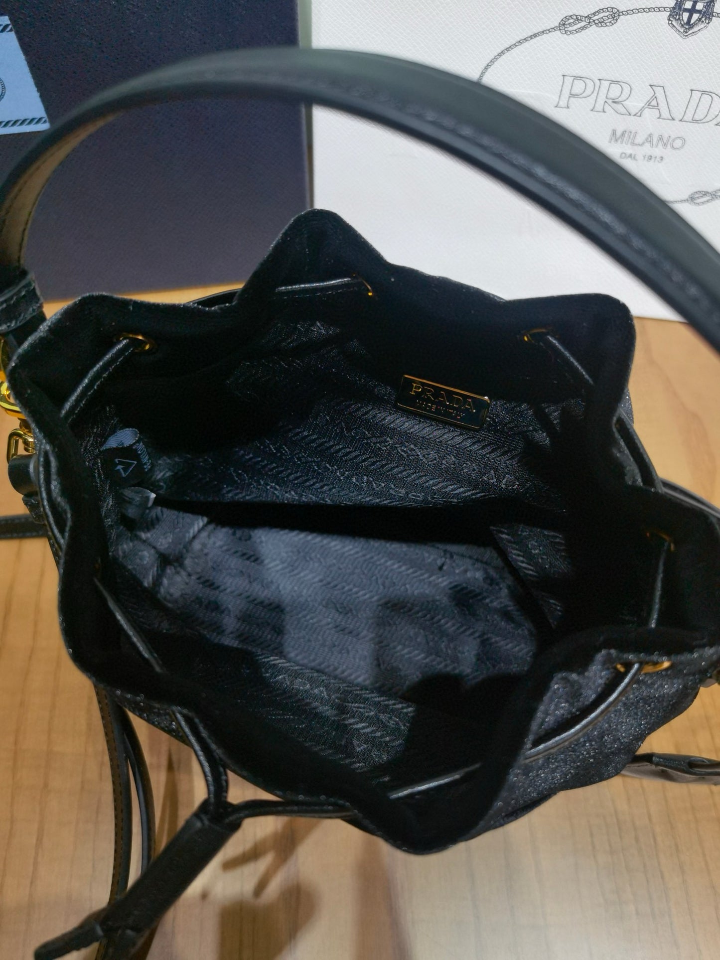 PD Mini Velvet Bag With Nappa Leather