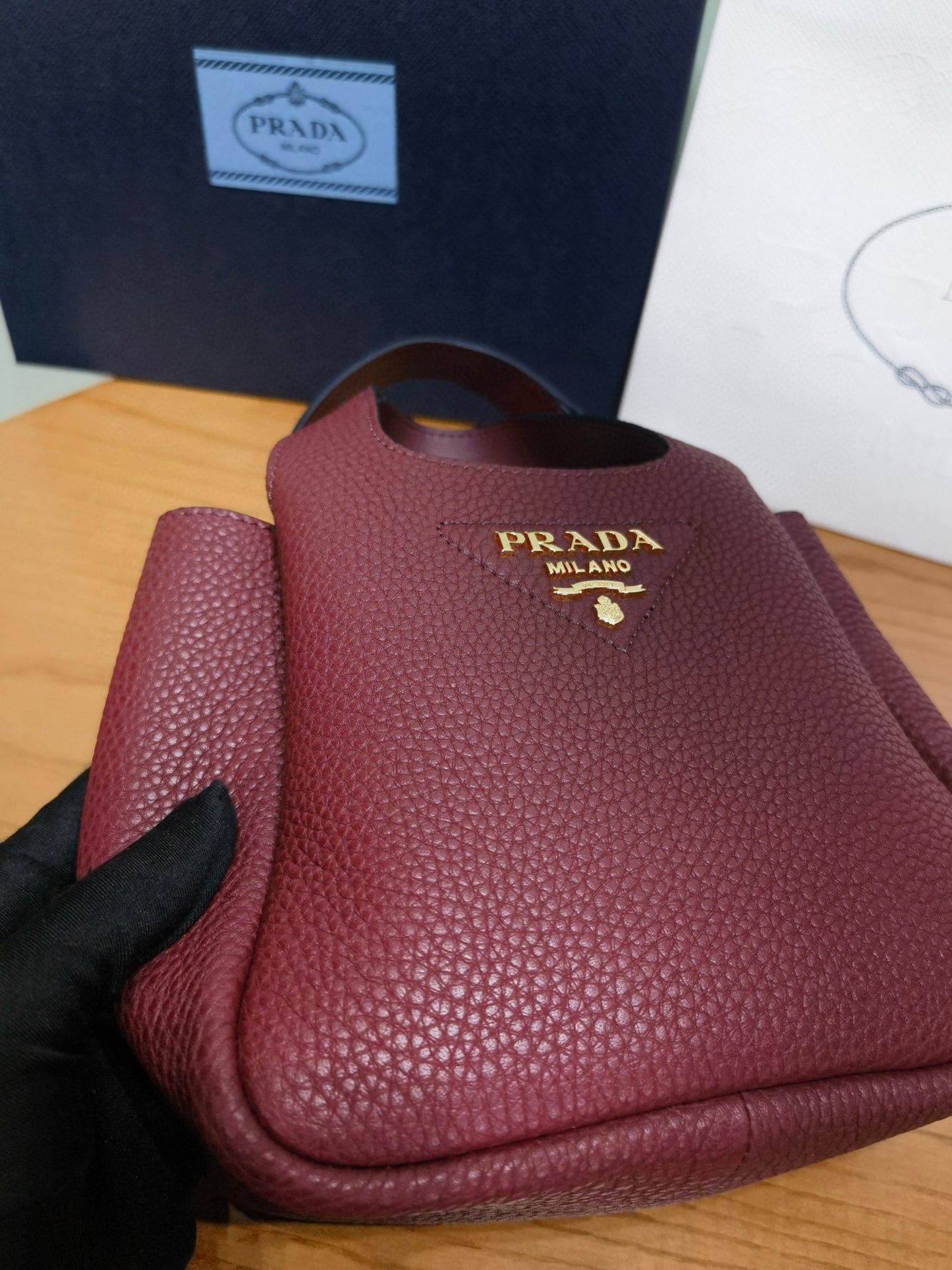 Prada Tote Basket Bag 25x21.5x14cm