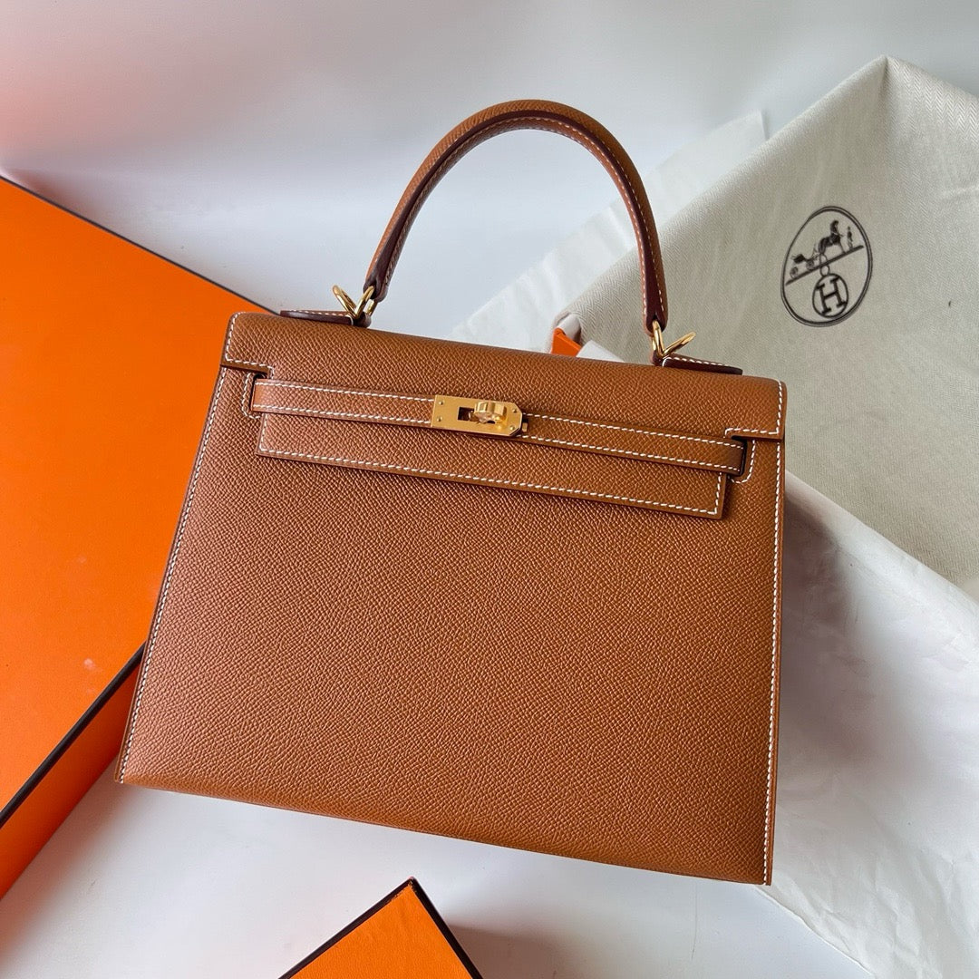 Hermes Kelly, 25cm, CK 37, Epsom