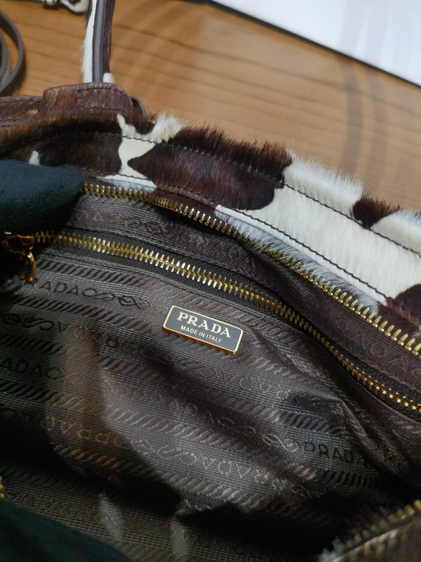 Prada Bonnie Handbag 32x15.5x12cm