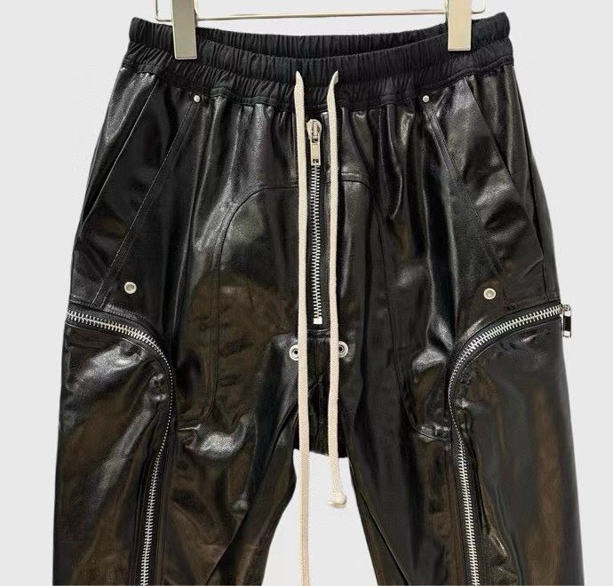 Rick Owen Leather Long Pants
