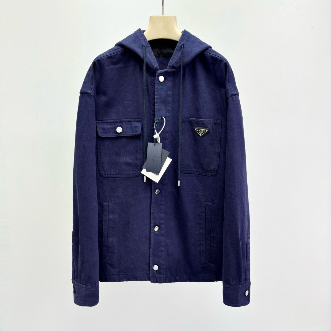 Prada Denim Shirt With Hood