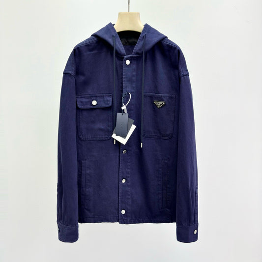 Prada Denim Shirt With Hood