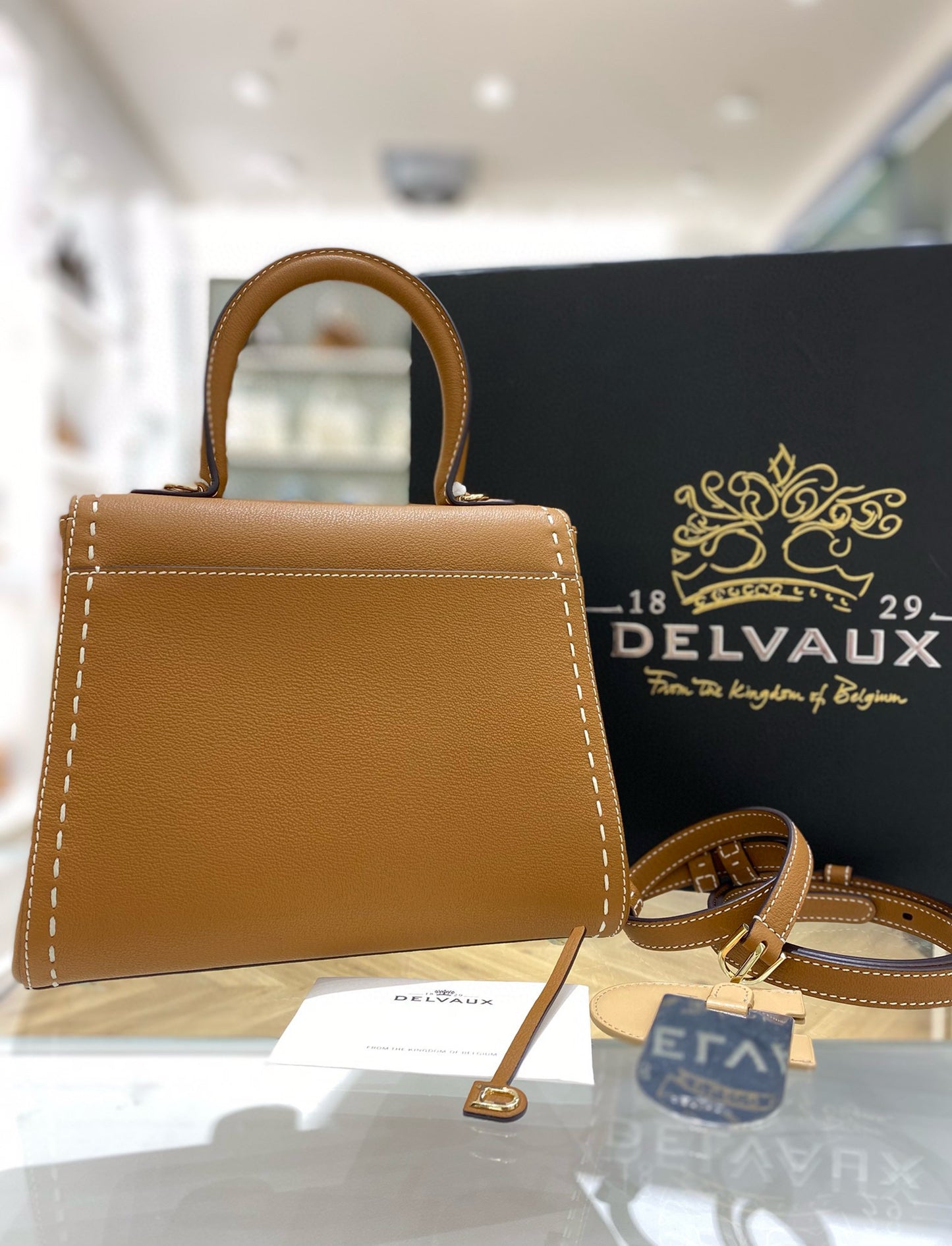 Delvaux Brillant MM Surpique Handbag