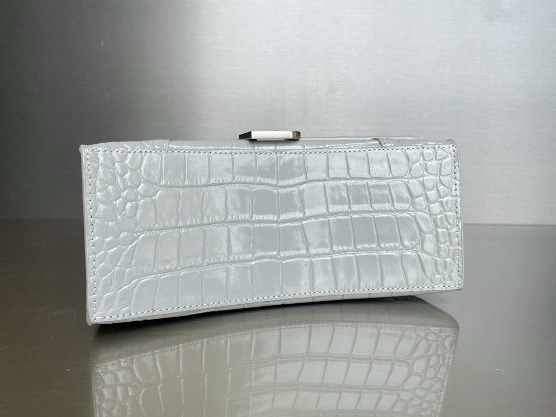BLCG Hourglass Crocodile Top-handle Handbag (23x10x24cm)