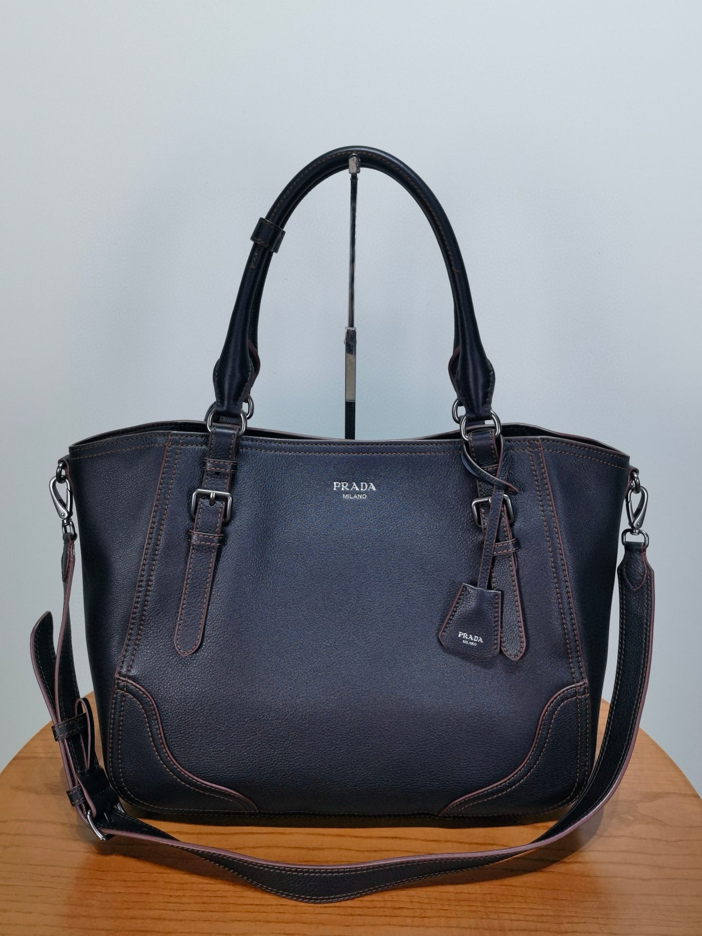PD Large Leather Tote Bag 38x32x14cm