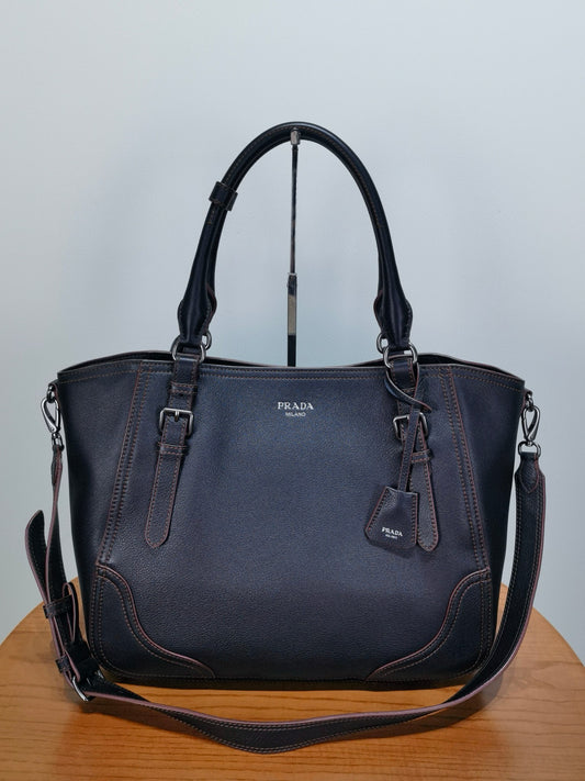 PD Large Leather Tote Bag 38x32x14cm