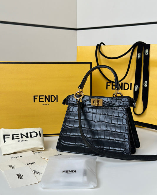 Fendi Peekaboo ISeeU Petite Precious Skin Bag