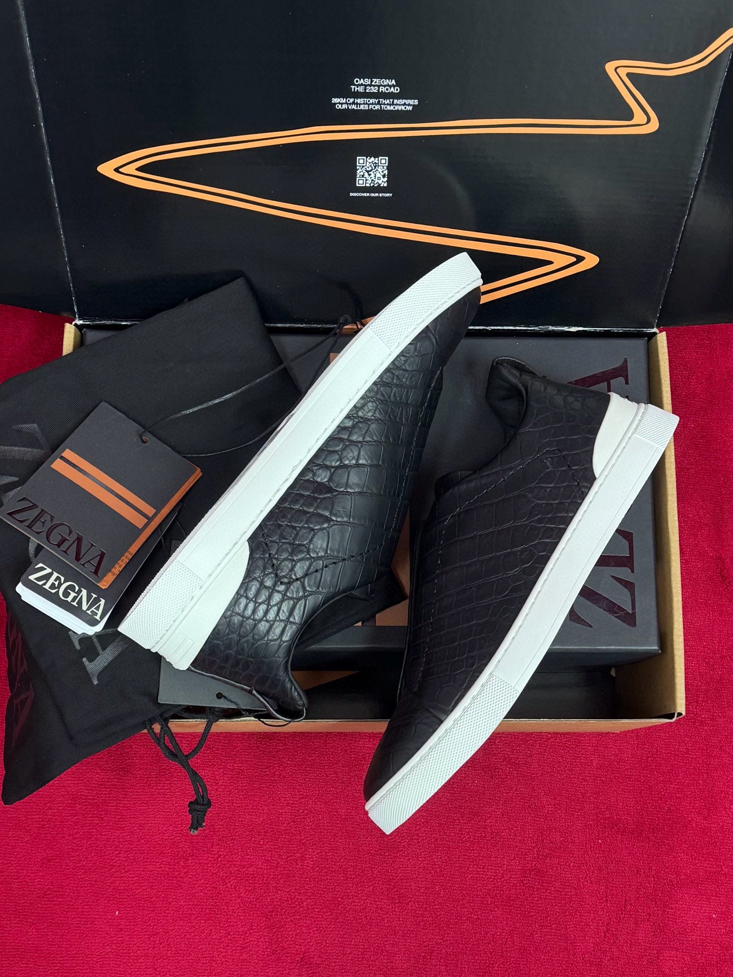 Zegna Full Alligator Sneakers