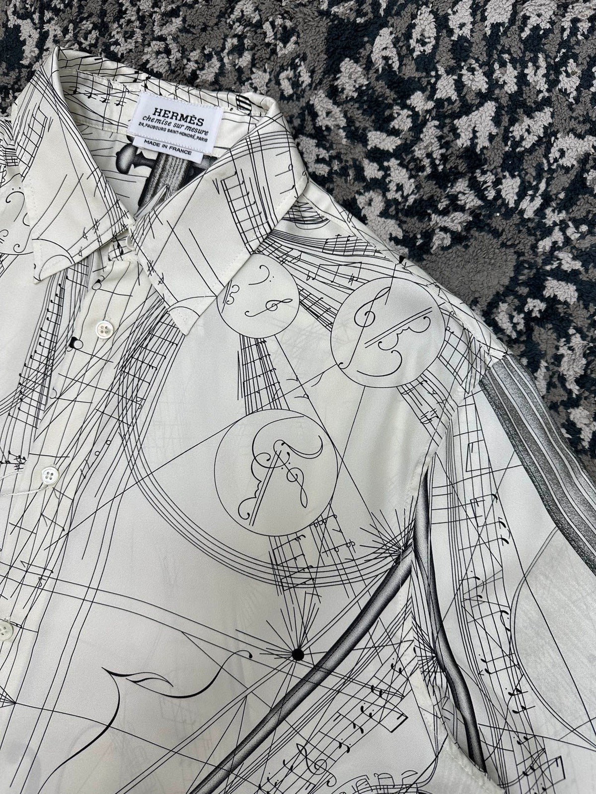 Hermes Long Sleeve Silk Shirt