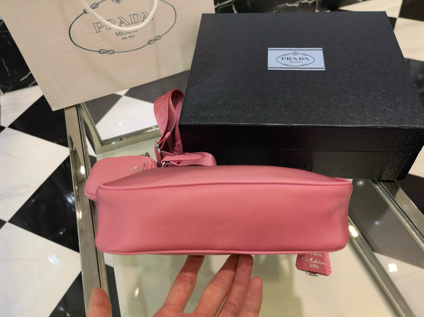 PD Re-Nylon Saffiano Bag