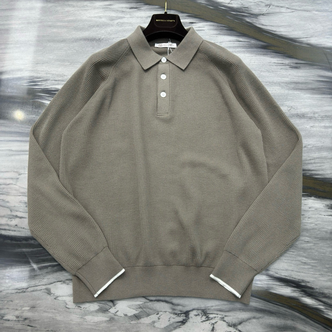 Brunello Cucinelli Long Sleeve Polo
