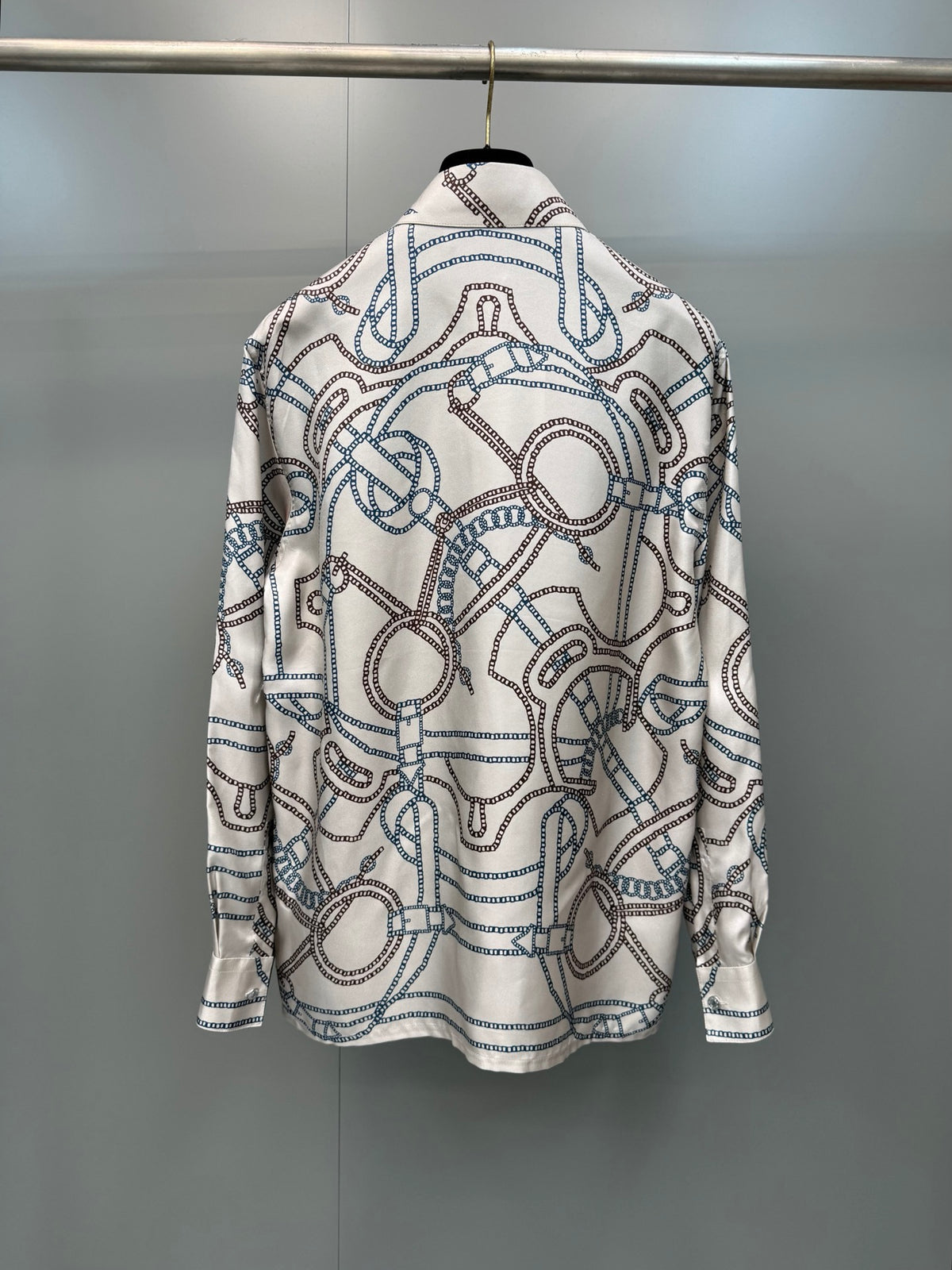 Hermes Long Sleeve Silk Shirt