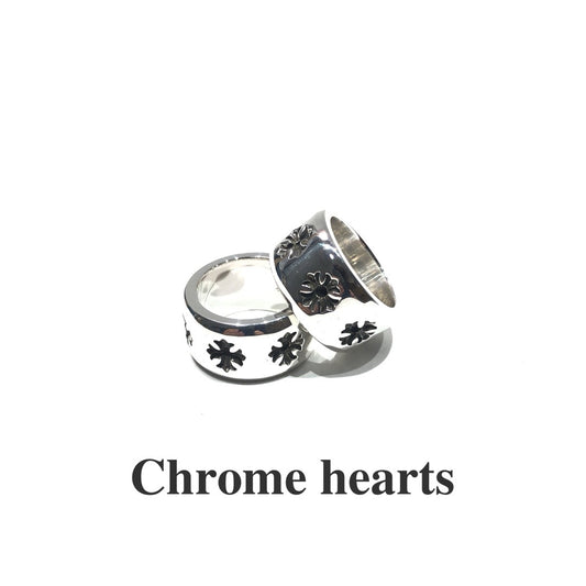 Anillo Corazones Cromados