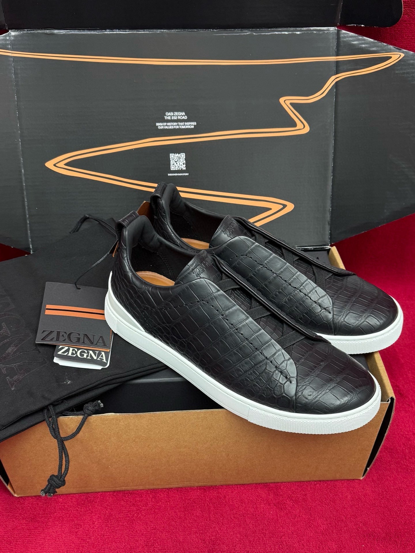 Zegna Full Alligator Sneakers