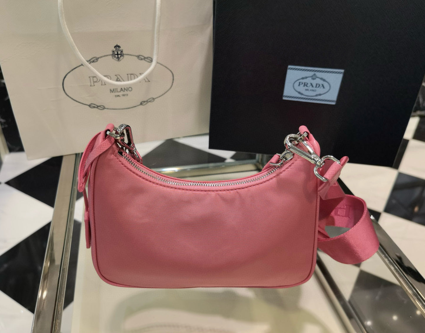 PD Re-Nylon Saffiano Bag