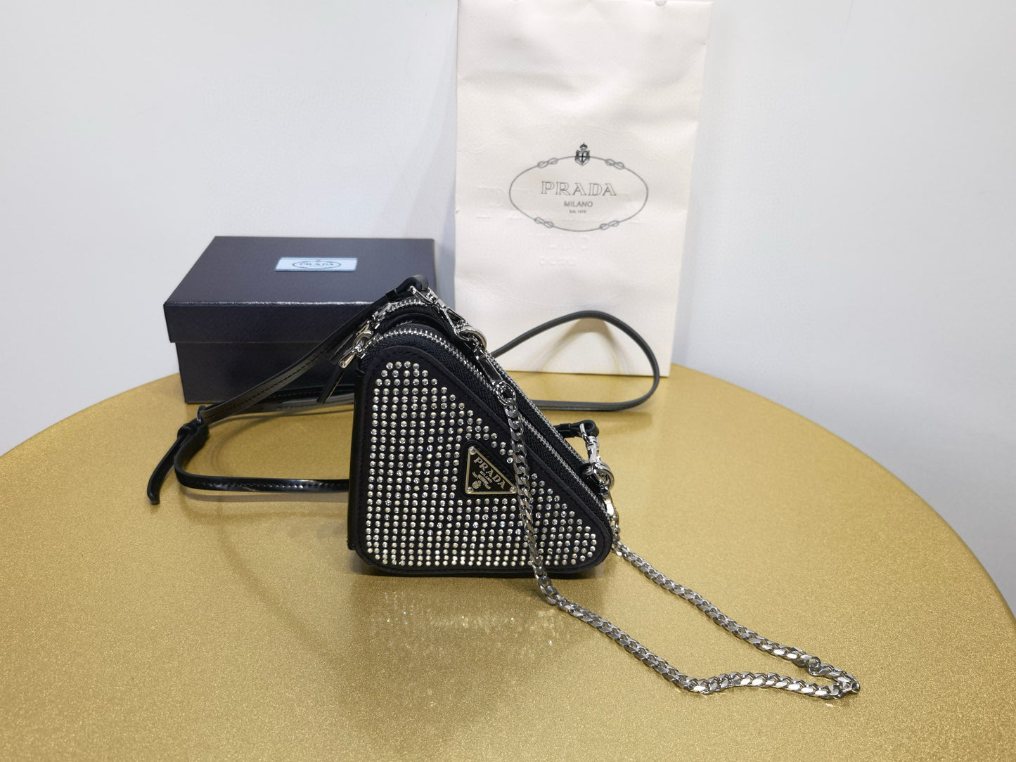 Prada Triangle Crystal Bag