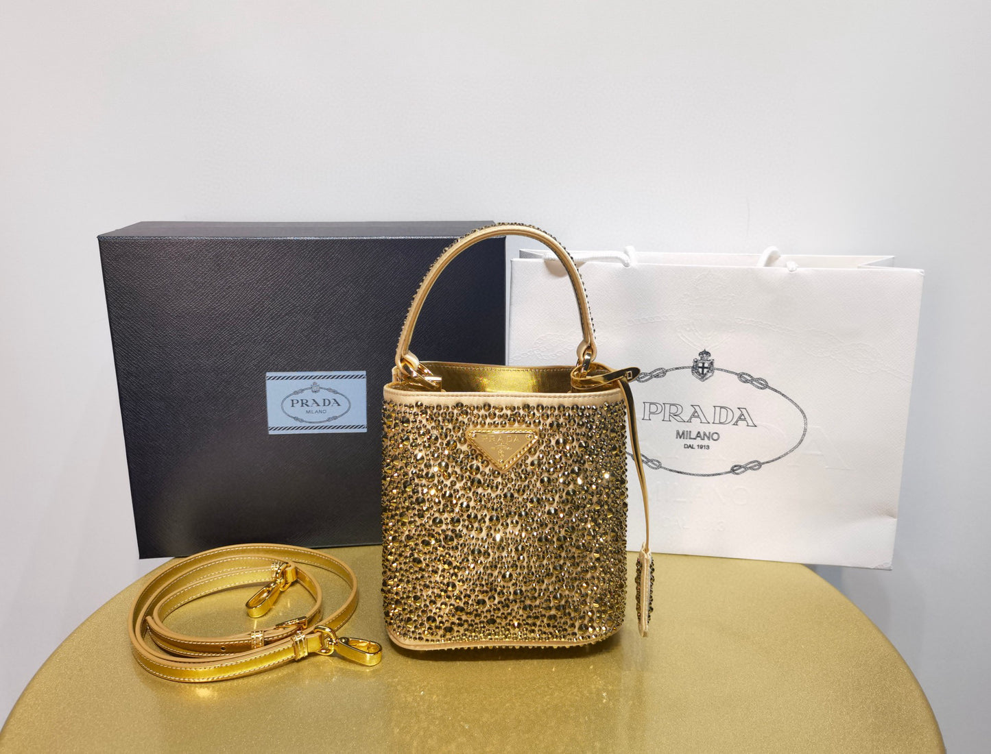 Prada Crystal Bucket Bag