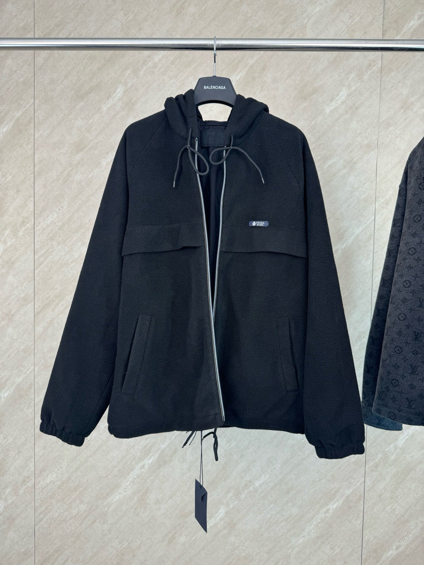 Prada Hooded Zip Softshell Jacket
