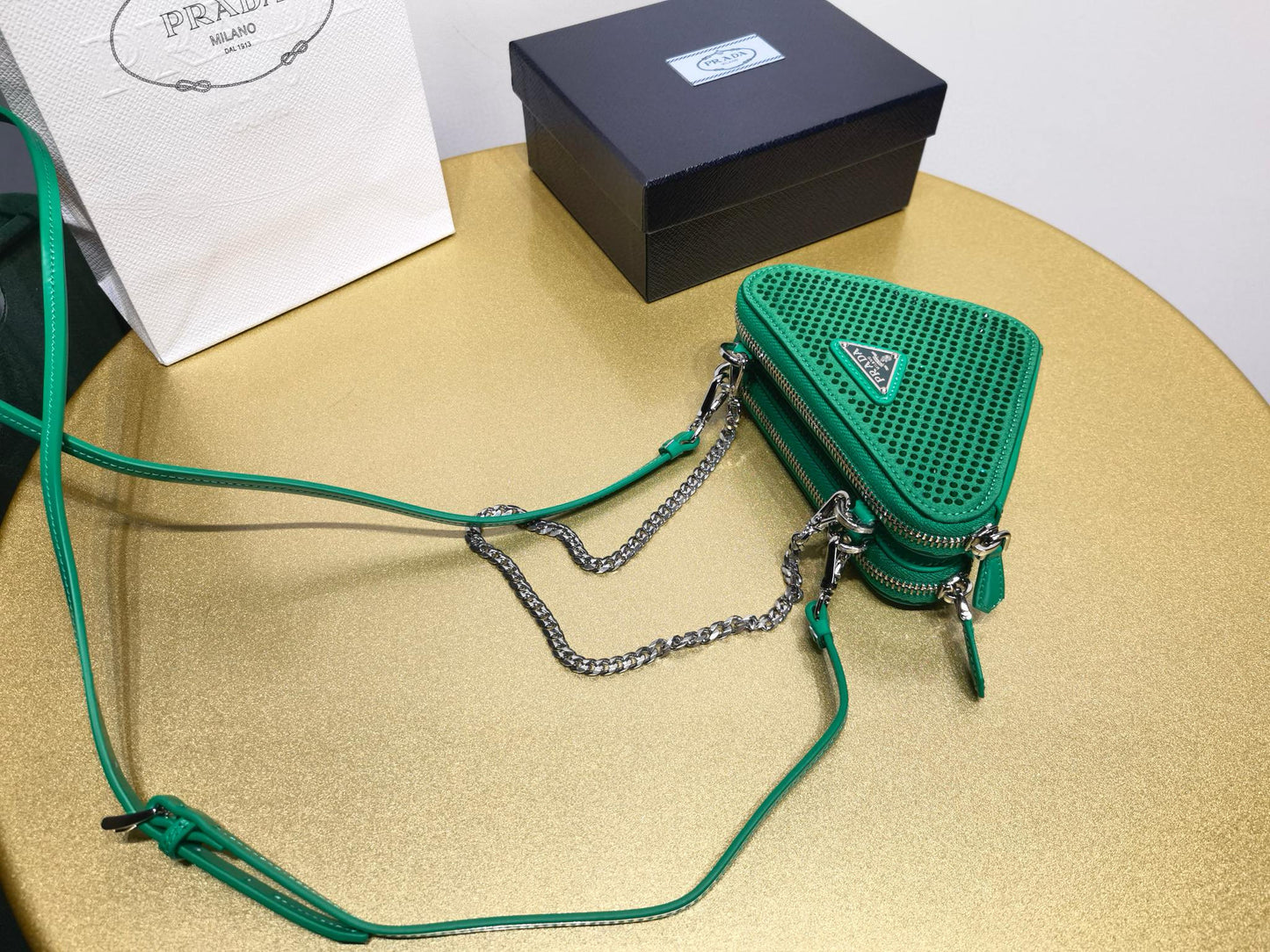 Prada Triangle Crystal Bag