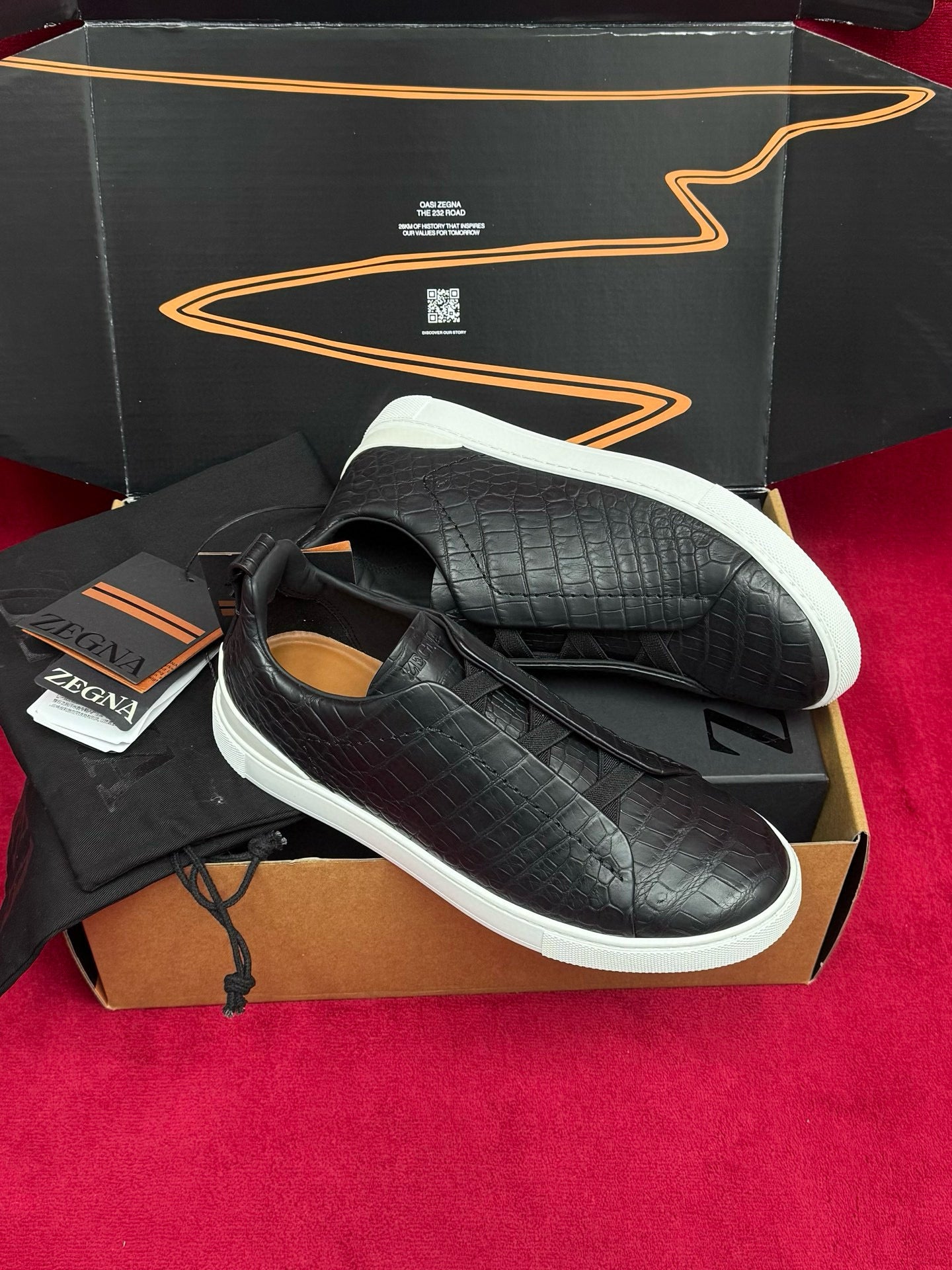 Zegna Full Alligator Sneakers