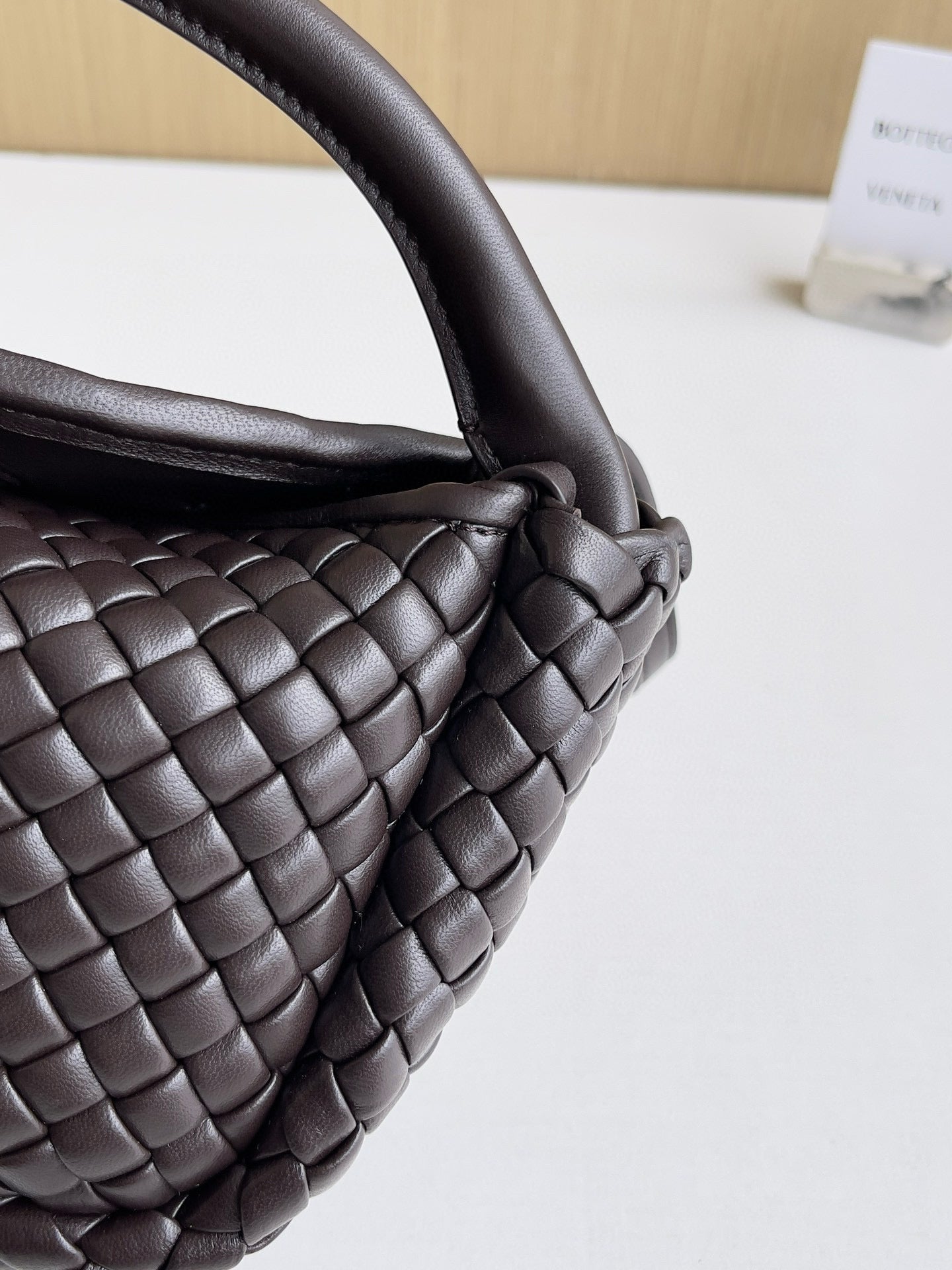 BV Burgundy Cobble Top-Handle Bag