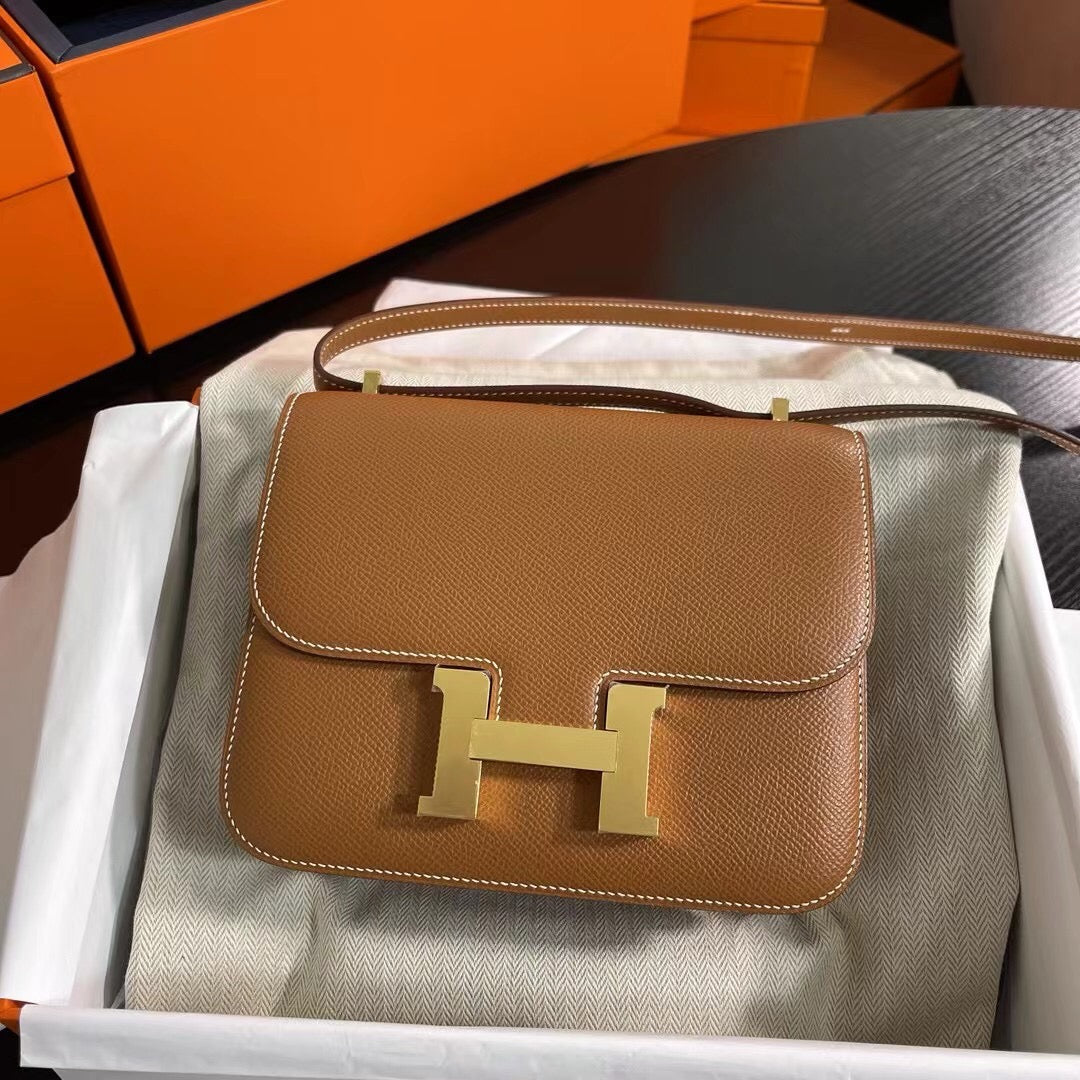 Hermes Constanza 19cm, CK 37, Epsom