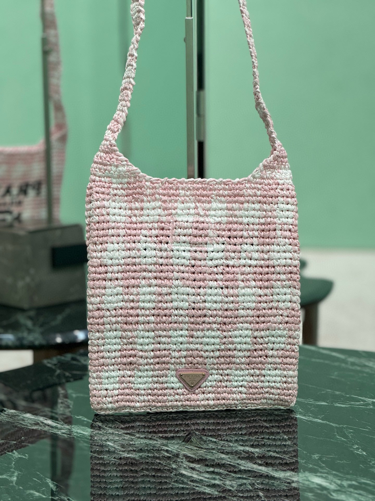 Prada Raffia Tote Bag