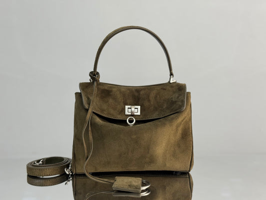 BLCG Rodeo Medium Suede Handbag 22x10x8cm