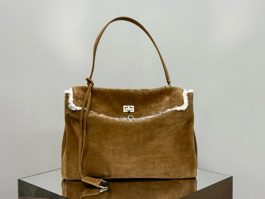 BLCG Rodeo Medium Suede Handbag 35x23x11cm