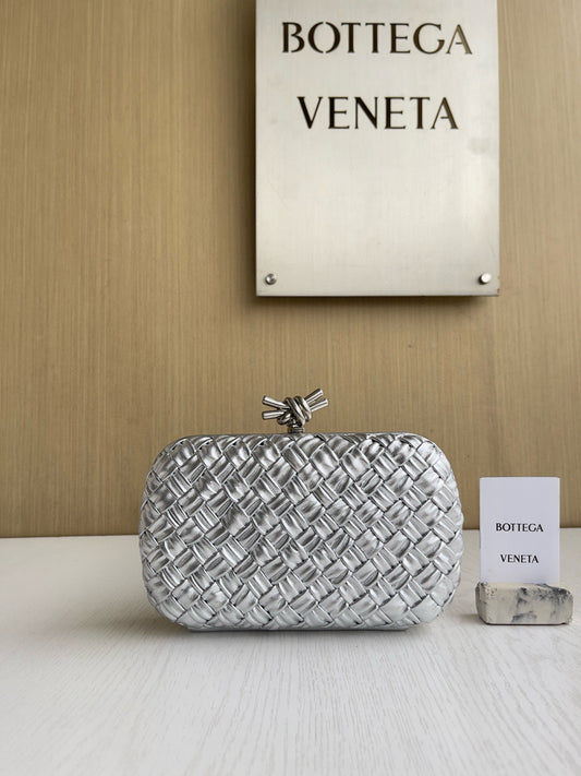 BV Plisse Knot Clutch Bag