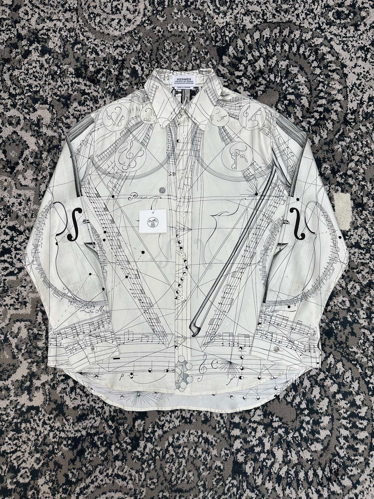 Hermes Long Sleeve Silk Shirt