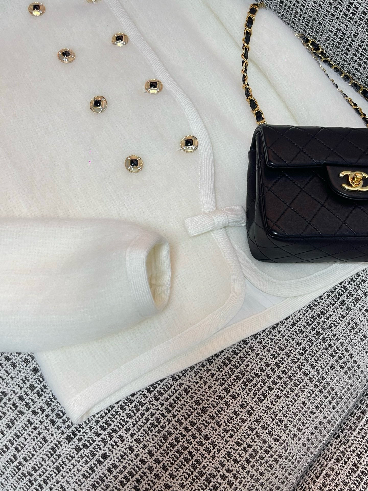 Chanel Cardigan With Skirt Set