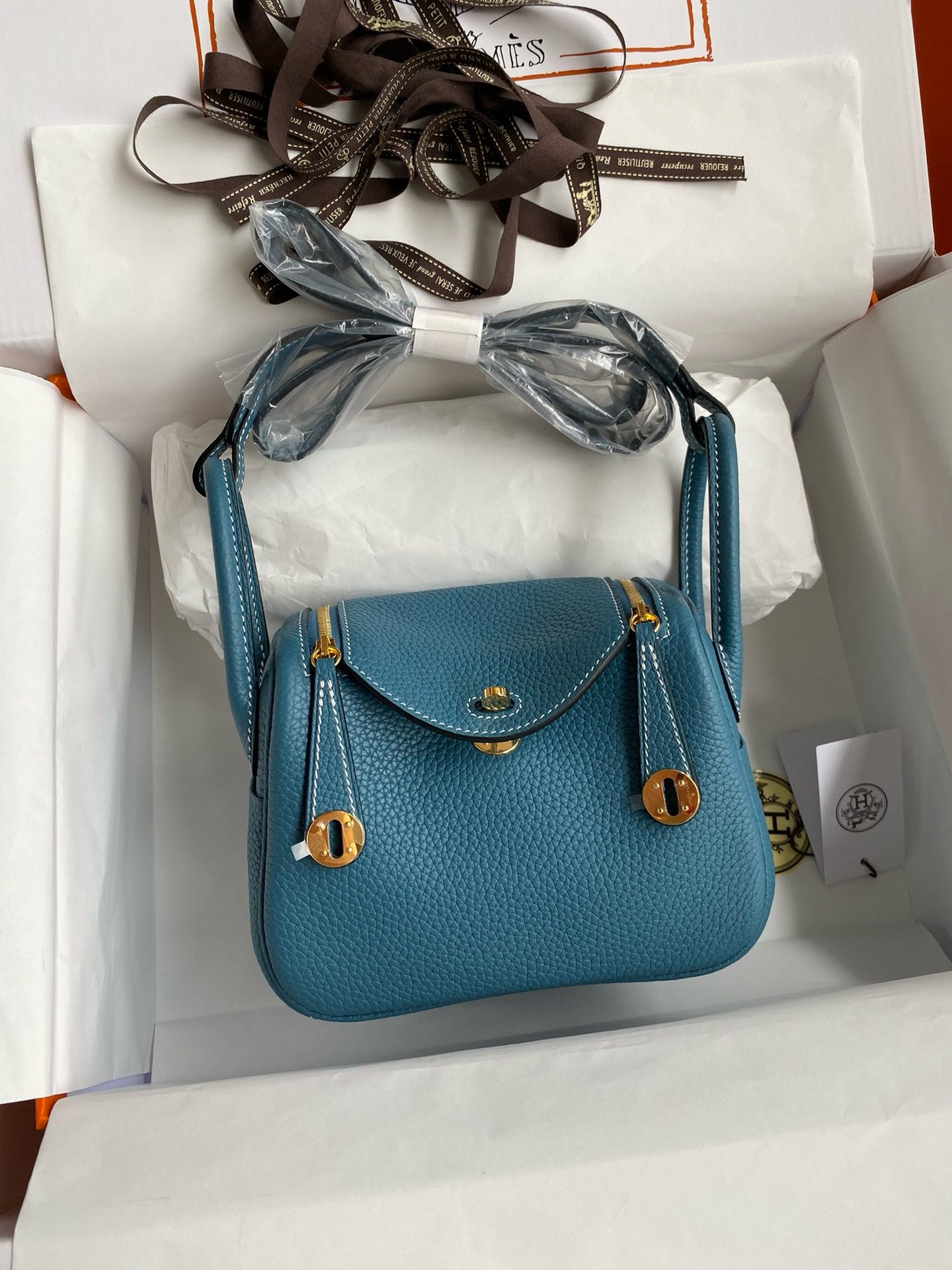 Hermes Mini Lindy, 19cm, D2, TC Skin